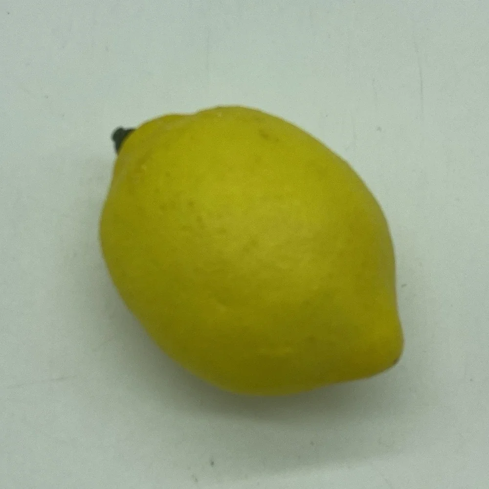 8 Artificial Faux Lemons Fake Fruit Yellow Lemon Home Decor Theater Prop Staging